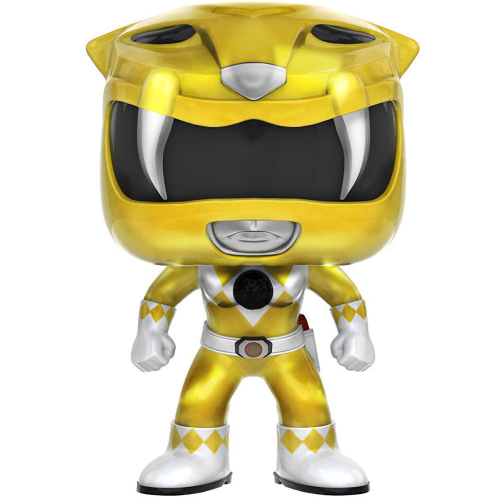 Funko Pop Power Rangers GOLD 362 Yellow Ranger Metallic Figure GameStop