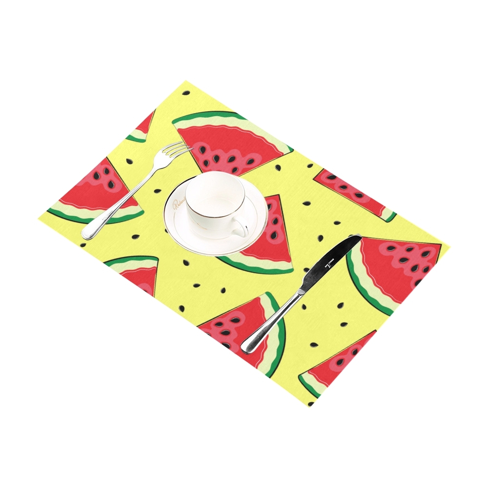 Watermelon Seamless Cartoon Pattern Dinning Table Mat Placemat 12X18