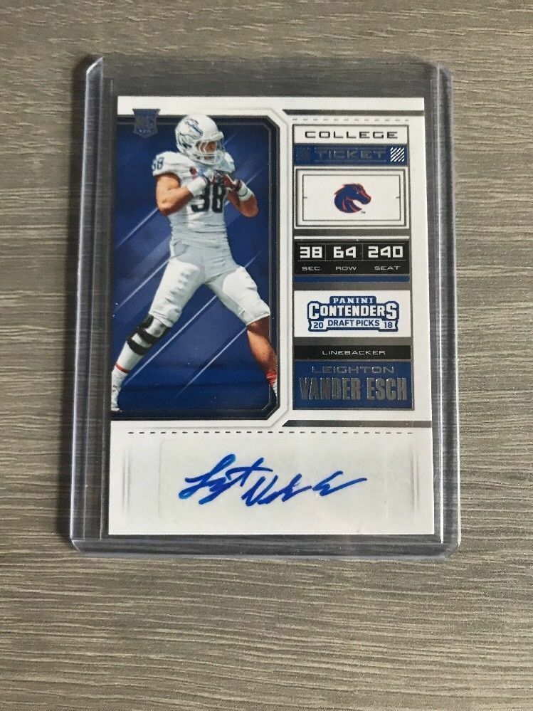 Primary image for 2018 Panini Contenders College Ticket Leighton Vander Esch RC Rookie AUTO