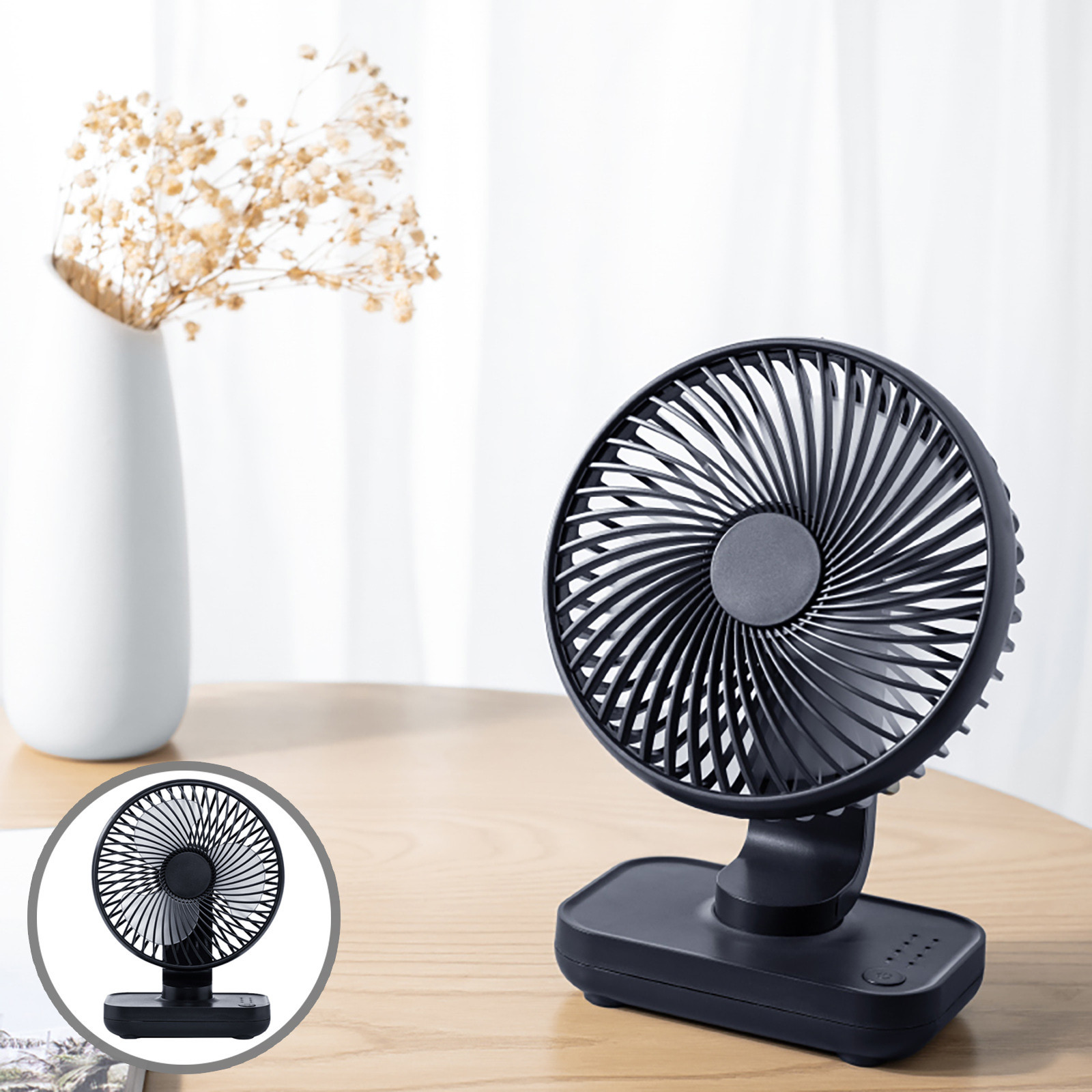 Desktop Fan Digital Display Shaking Head USB and similar items