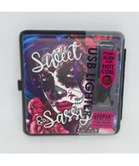 Smokezilla Sweet Sassy Design Kings Size Cigarette Case W/Built In USB L... - $14.84