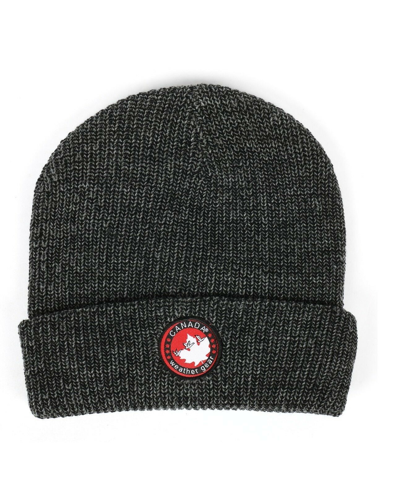 Canada Weather Gear Marled Knit Cuffed Beanie Style Winter Hat Gray Toque