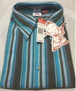 $99.00 New Touchbase Men&#39;s Dress Shirts Long Sleeves Striped 100% Cotton... - $12.99