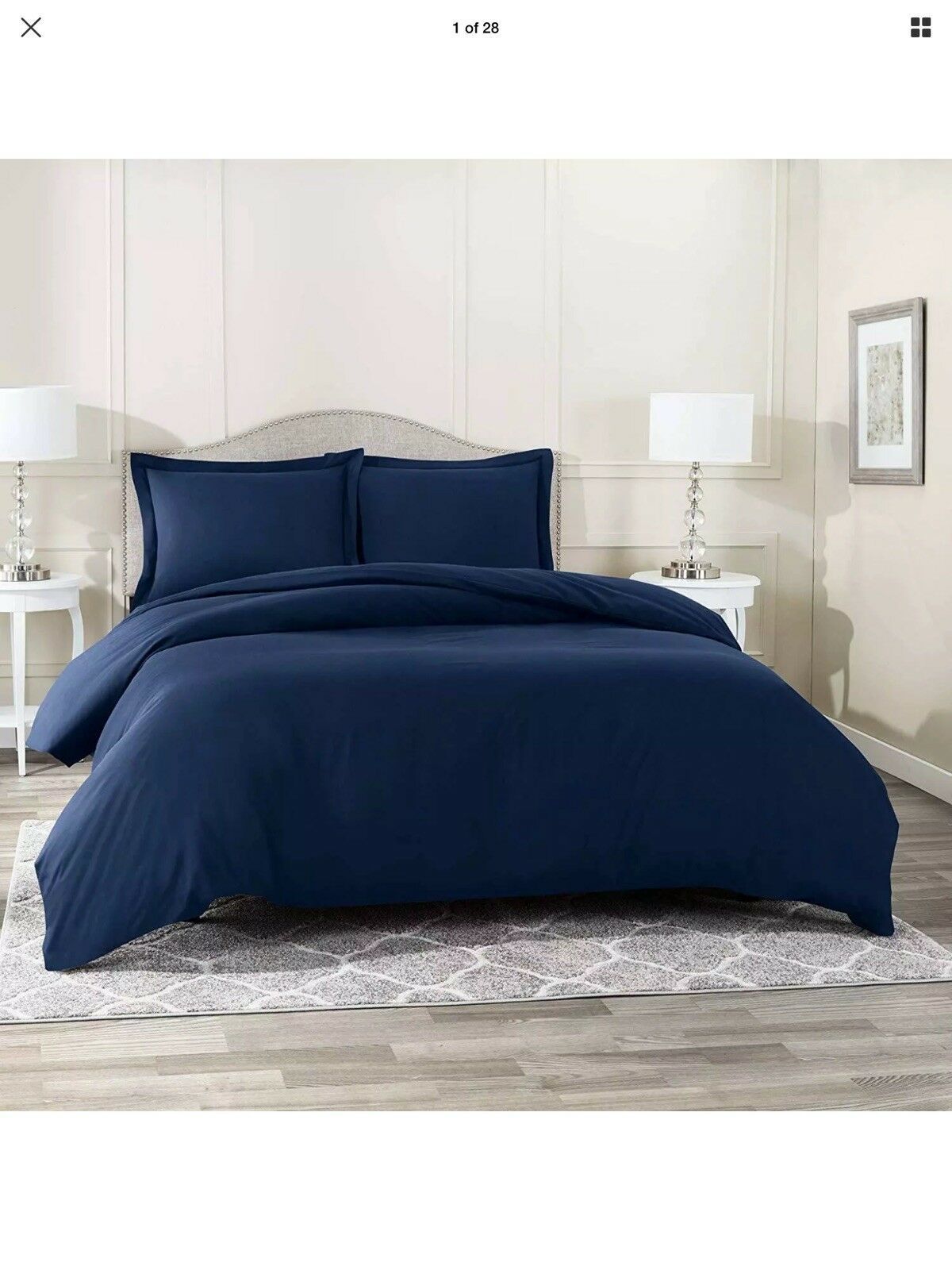 Duvet Cover And Shams Count 3 Piece Count Duvet Set Size Queen Navy