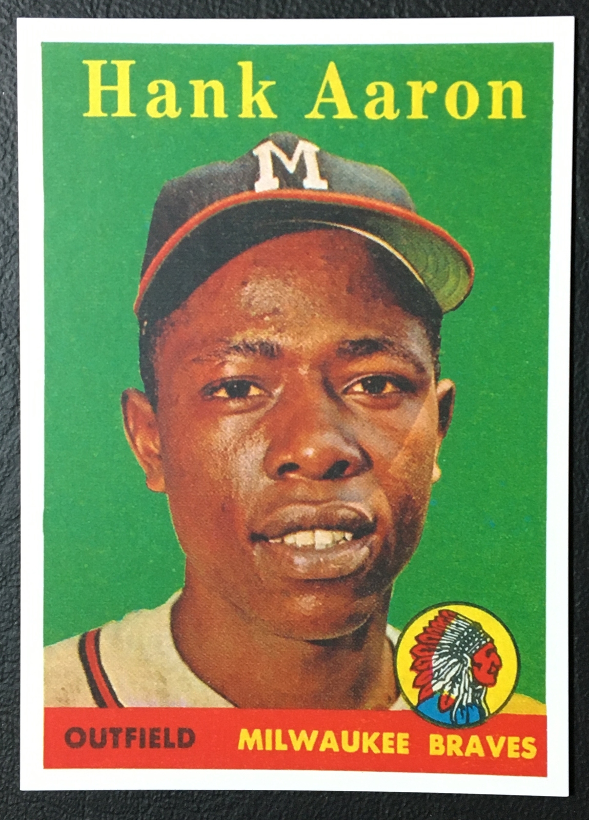 1958 TOPPS #30 HANK AARON REPRINT - MINT - MILWAUKEE BRAVES - Sports ...