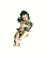 Angel Cherub with Organ wooden figurine ornament decoration, Church supp... - $65.94