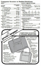 Computer Bag or Padded Briefcase Student Tote #547 Sewing Pattern Only g... - $7.00