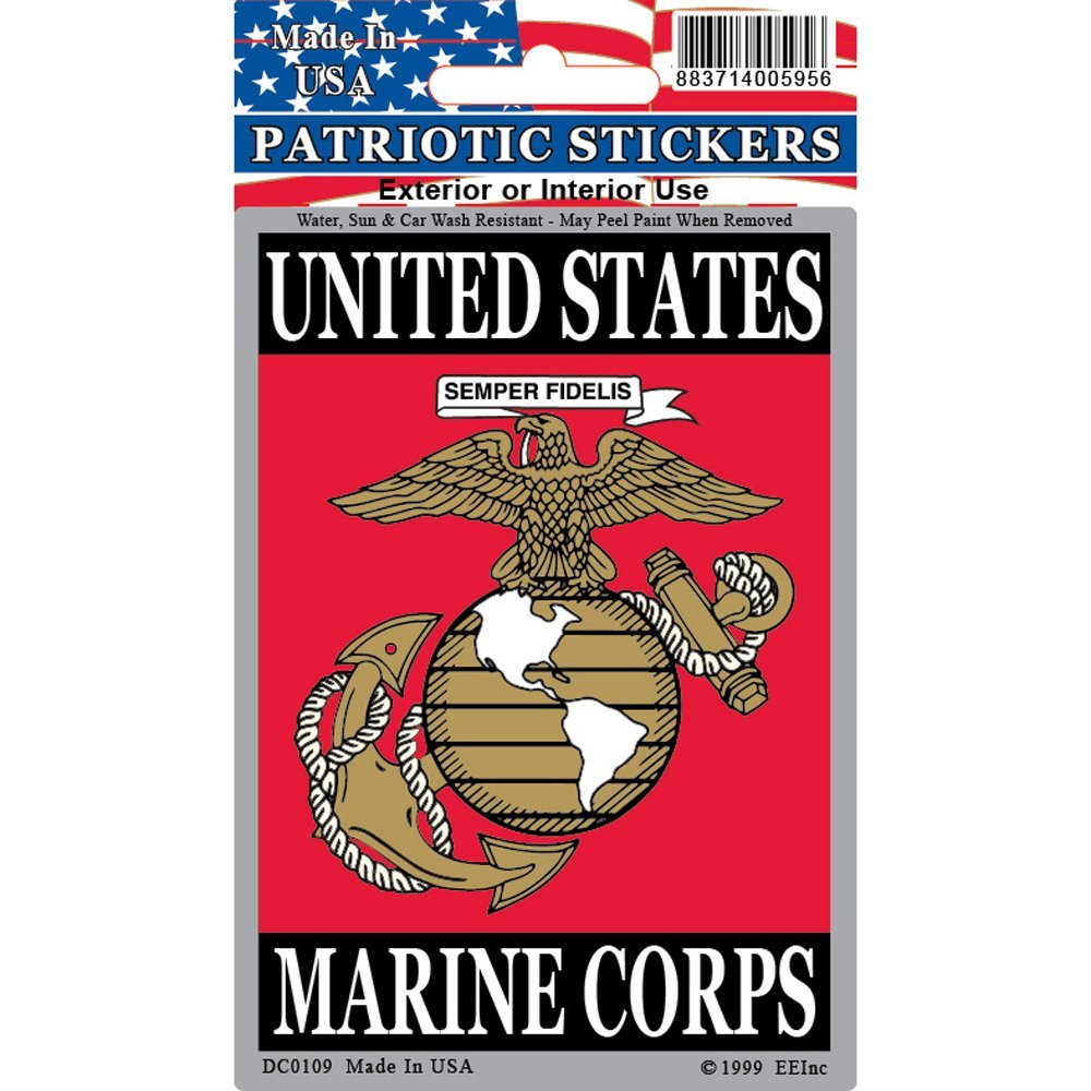 Patriotic United States Marine Corps USMC Logo Semper Fidelis Sticker ...