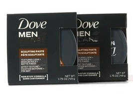 2 Ct Dove 1.75 Oz Men Care Texture Look Med Hold Matte Finish Sculpting Paste - $32.99