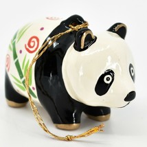 Handcrafted Painted Ceramic Panda Bear Confetti Ornament Made in Peru image 1