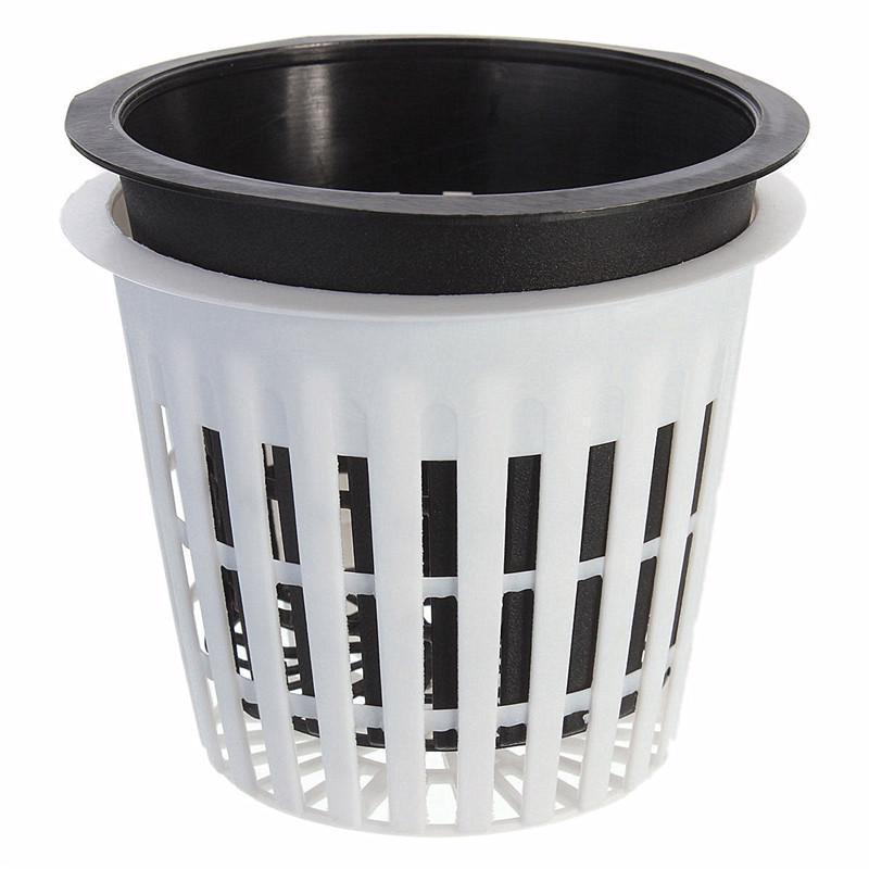 Plastic Planting Mesh Net Hydroponic Plant Growth Insert Flower Pot Cup