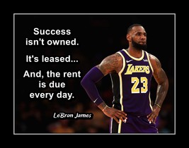 Inspirational Lebron James Basketball Motivation Quote Poster Wall Art Gift - $21.99+