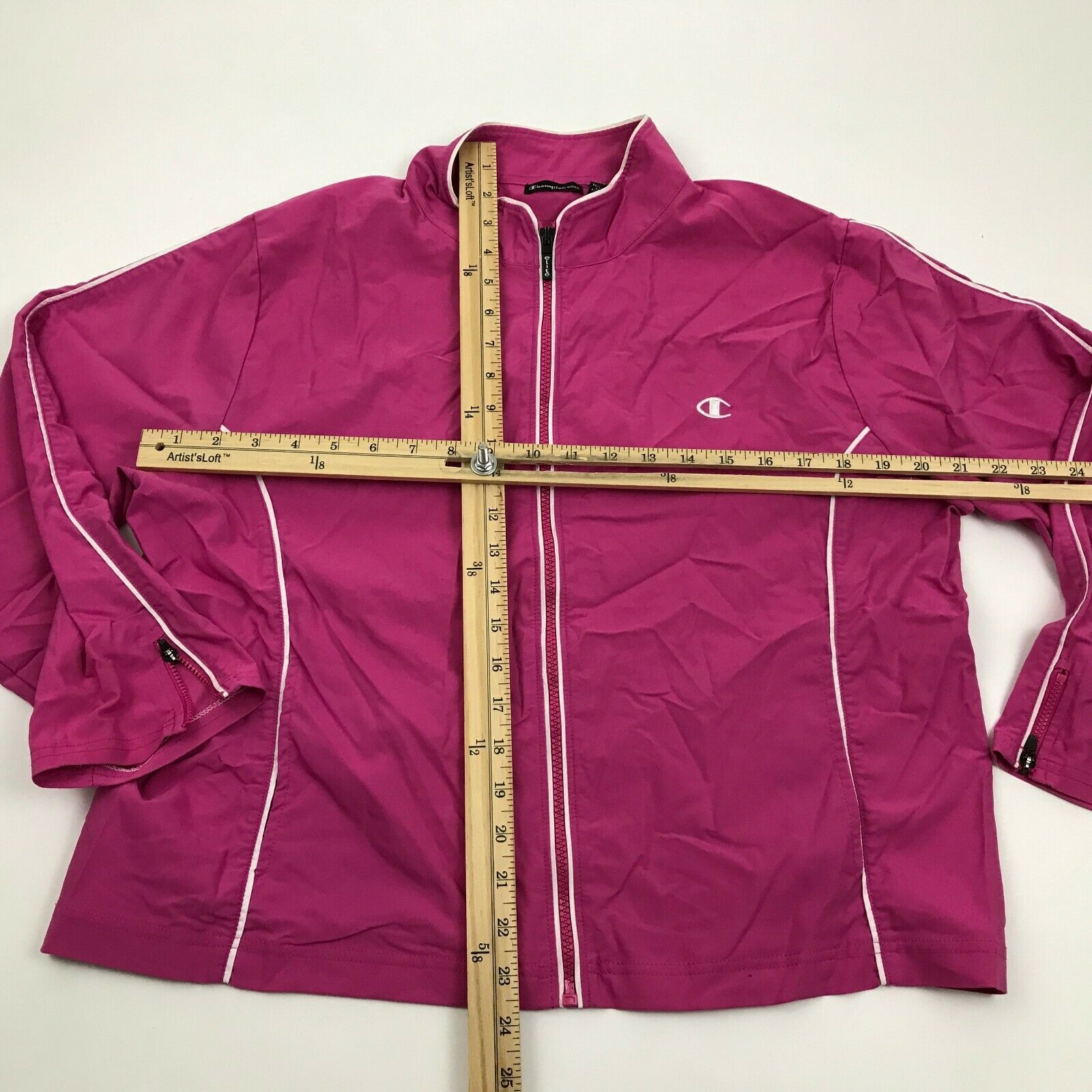 Champion Elite Track Jacket Windbreaker Women's Size Extra Large Pink