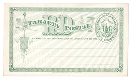 Dominican Republic HG1 Postal Stationery Card 2c Green 1881 Unused - $4.99
