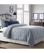 Magnolia Hearth Hand Blue Twill Comforter 2 Shams Full/Queen Farmhouse B... - $38.61