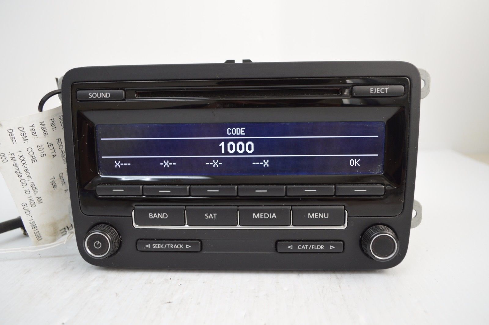 2010-2015 VW VOLKSWAGEN GOLF RADIO CD PLAYER 1K0035164J N TESTED Y38 ...