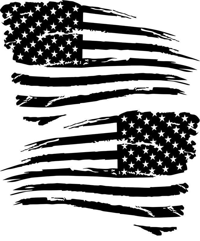 Quagmire Distressed American Flag Decal