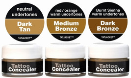 Tatjacket Tattoo Concealer Blender Pack, Dark Skin Tones