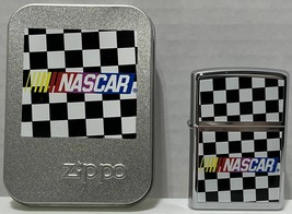{VTG} NASCAR Zippo Lighter With Original Tin Box & Instructions September 1999 - $93.49