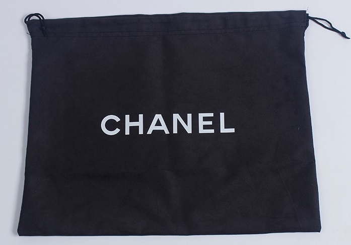 Chanel Dust Bag Protective Cover Black Corded Drawstring 13x13 NEW ...