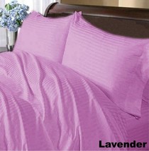 Hotel Bedding 1000 TC OR 1200 TC 100% Cotton Lavender Stripes Select Item - $19.95+