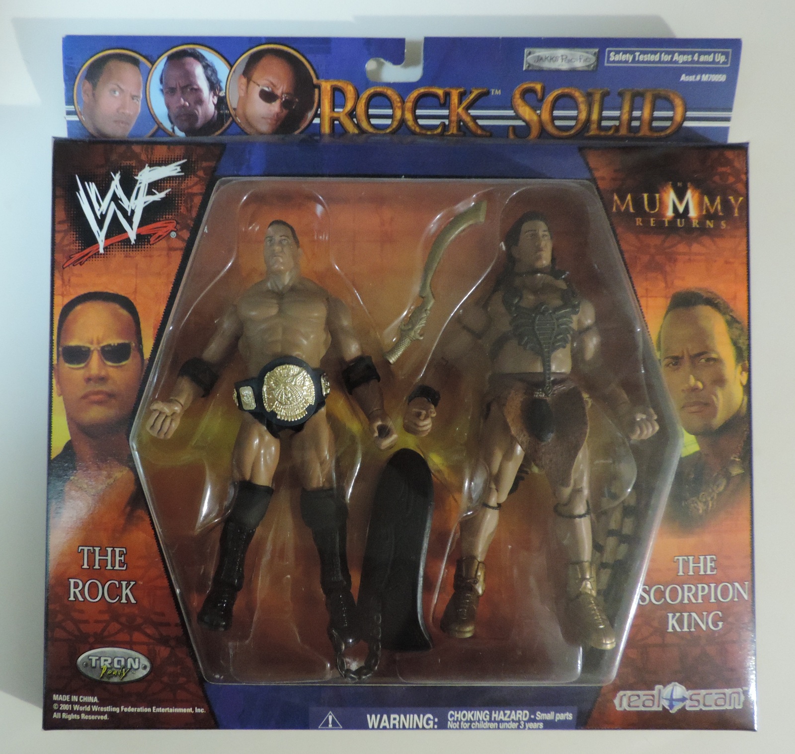 WWE The Rock & The Scorpion King Rock Solid wrestling action figures ...