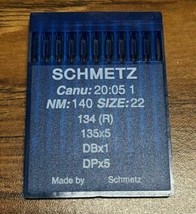 SCHMETZ DBx17 CANU:20:05 1 NM:140 SIZE:22 INDUSTRIAL SEWING MACHINE NEEDLE - $14.01