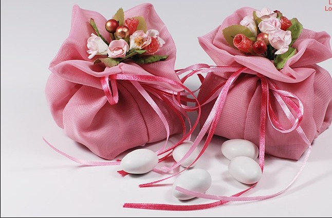 5pieces Pink Color Wedding Favor Candy Bags ,Favorite People Thank You Bag,Candy