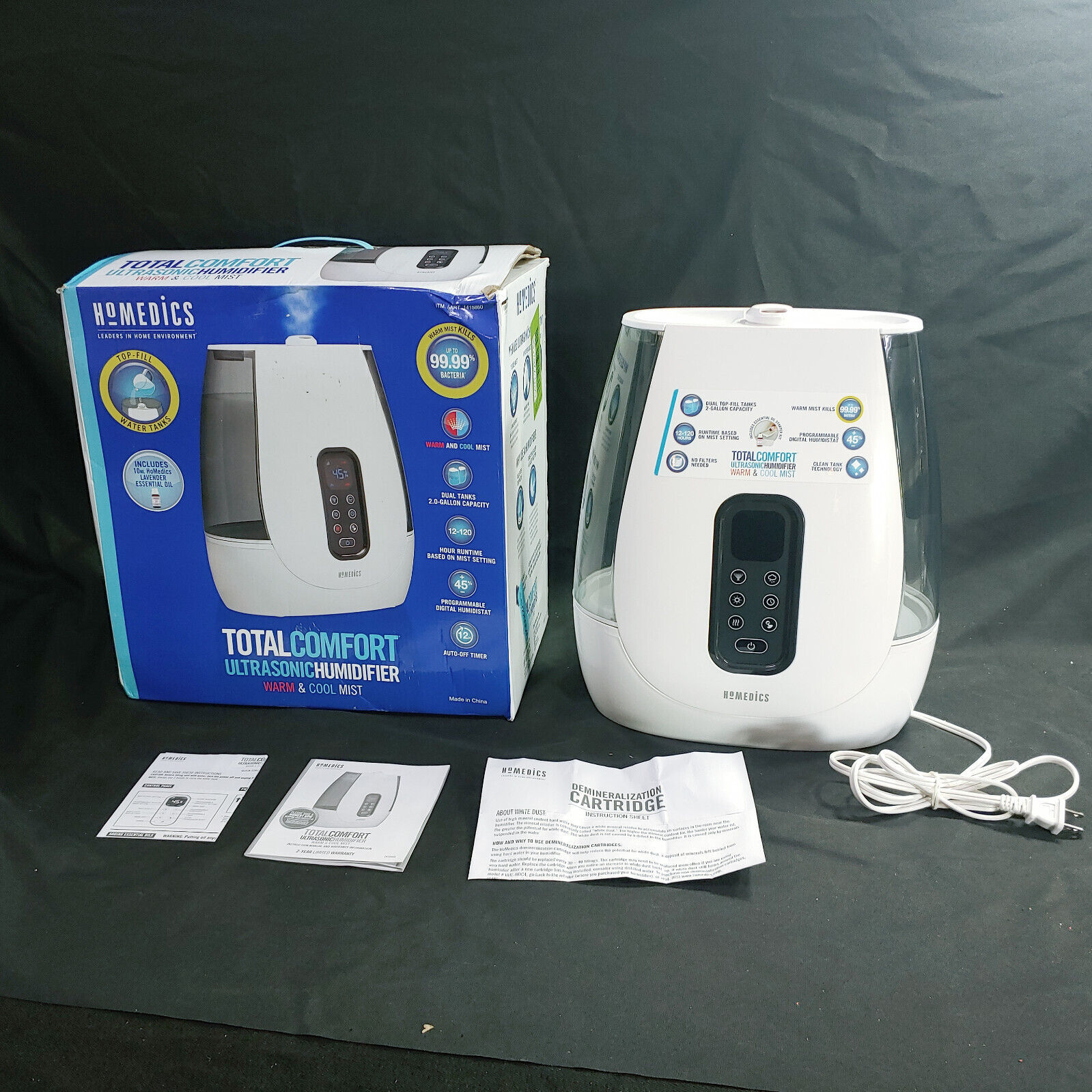 HoMedics 1415860 Total Comfort Ultrasonic White Warm & Cool Mist ...