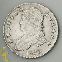 1829 Capped Bust Silver Half Dollar 50c (AU) About Uncirculated Condition - $468.57