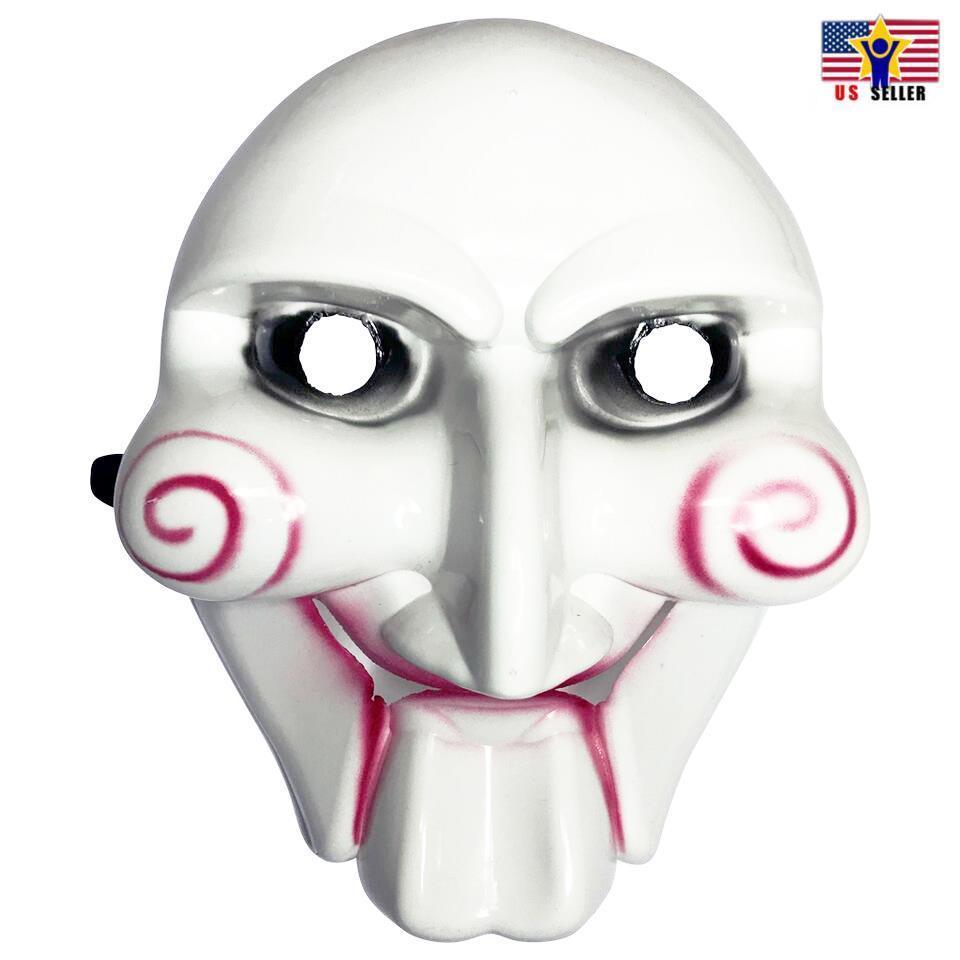 Jigsaw Saw Billy Puppet Face Mask Halloween Cosplay Guy Costume Prop Masquerade