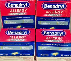 120ct  Benadryl Allergy Liqui - Gels Exp  BULK SALE NO BOX Exp 5/22+ - $10.99