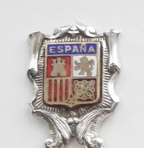 Collector Souvenir Spoon Spain Espana Coat of Arms Cloisonne Emblem - $14.99