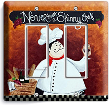 Drunk Italian Fat Chef Double Gfci Light Switch Plate Cover Kitchen Dining Decor - $13.94