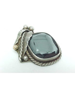 HEMATITE Vintage PENDANT in STERLING Silver - Artisan Hand Crafted - FREE SHIP - £55.27 GBP