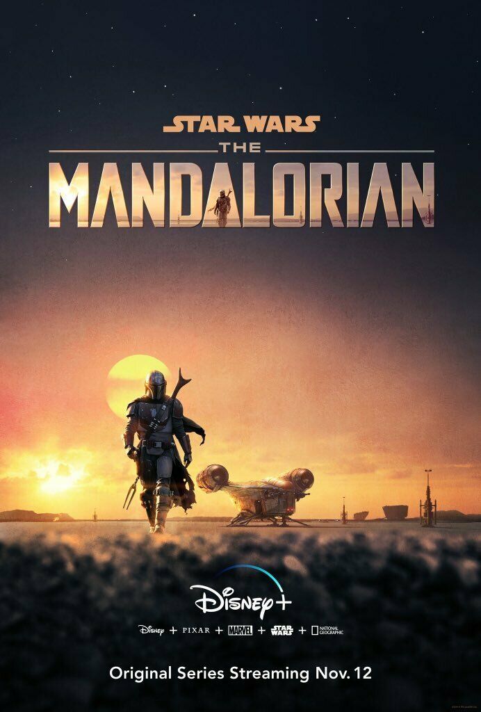 Star Wars The Mandalorian Poster TV Series Art Print Size 24x36 27x40 32x48