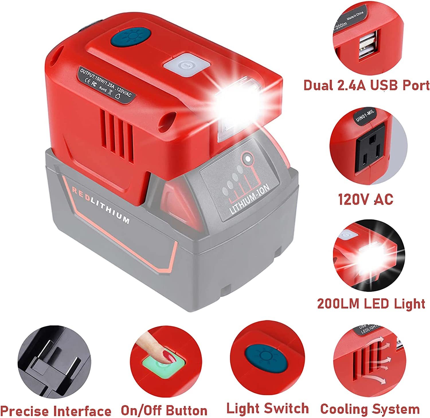 Compact Inverter With Milwaukee Portable Power Source, Tpdl Power