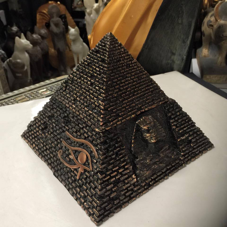 Vintage Hand Copper Wash Egyptian Pyramids Candle Holder Made In Egypt ...