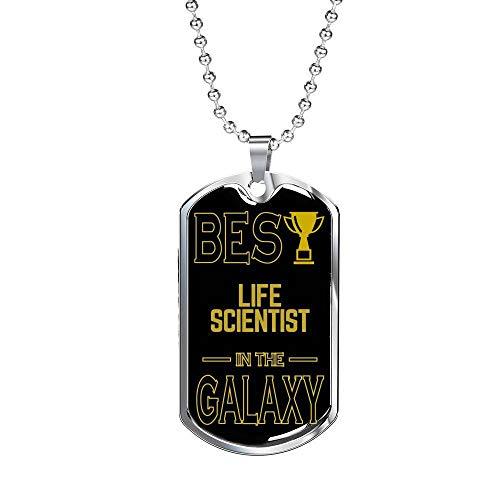 Express Your Love Gifts Best Life-Scientist in The Galaxy Necklace Stainless Ste