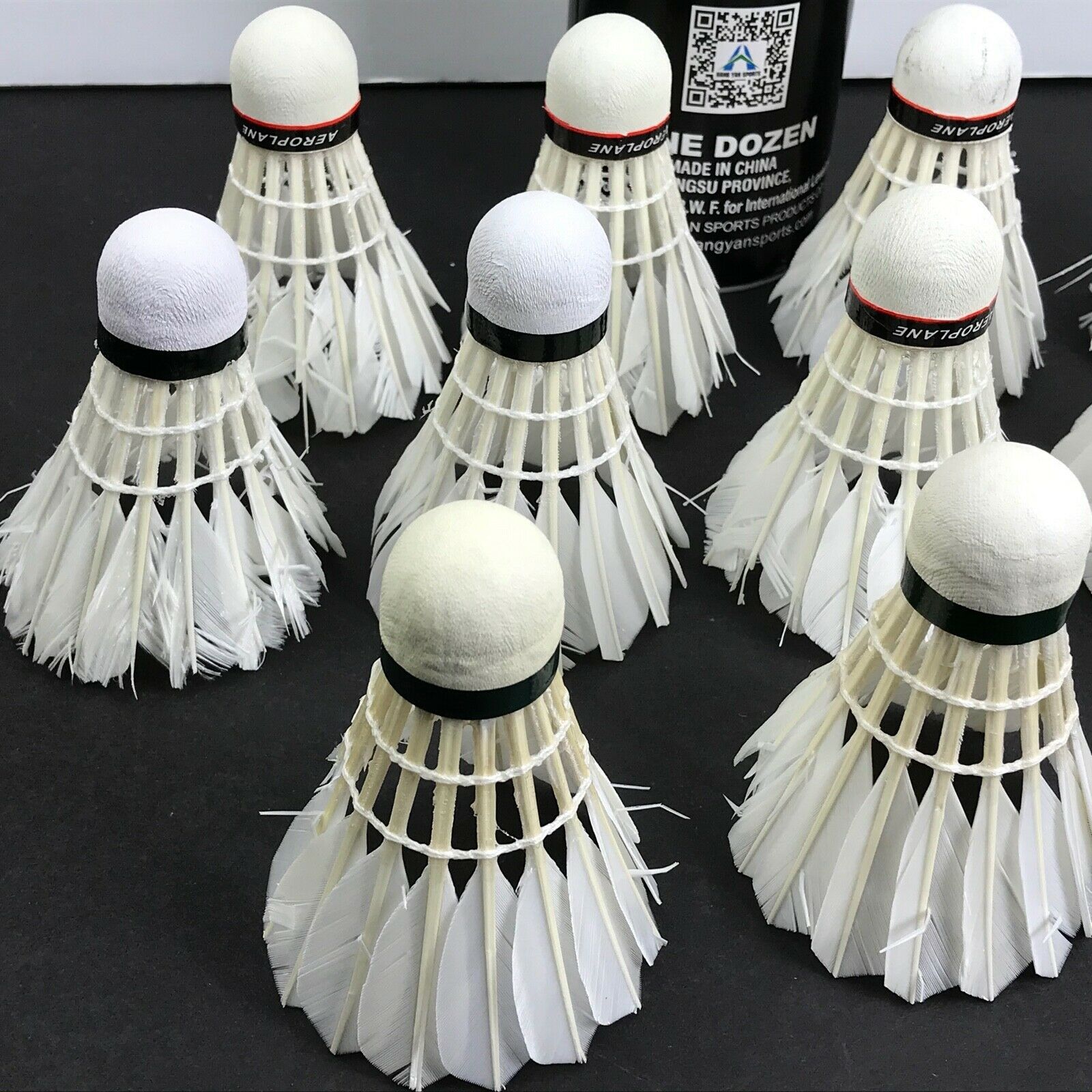 11 PreOwned AEROPLANE EG1130 GOOSE FEATHER BADMINTON SHUTTLES