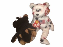 Glory The Bear & Doby The Dog Vintage Ty Beanie Babies Set Of 2 - $9.38