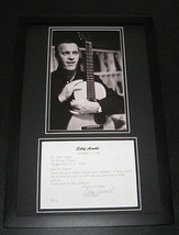 Eddy Arnold Signed Framed 1994 Letter & Photo Display image 1