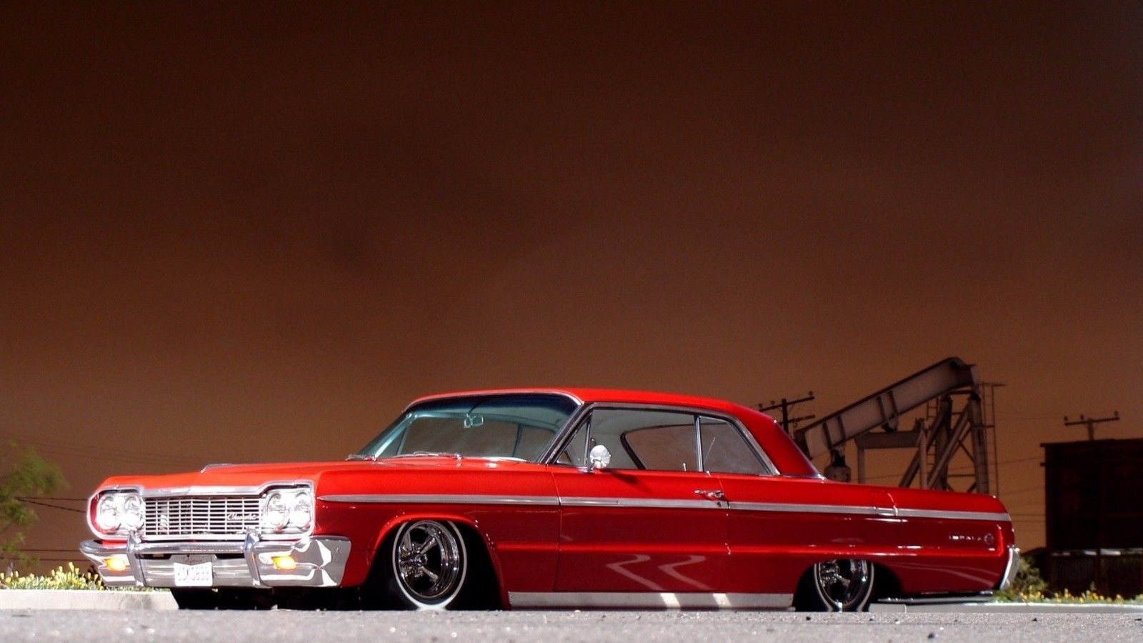 1964 Chevrolet Impala Lowrider Red 24 X 36 And Similar Items