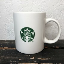 Starbucks Coffee Mug 12 Oz Cup Coffee Tea White Minimal Logo Collectible 2015 - $17.99