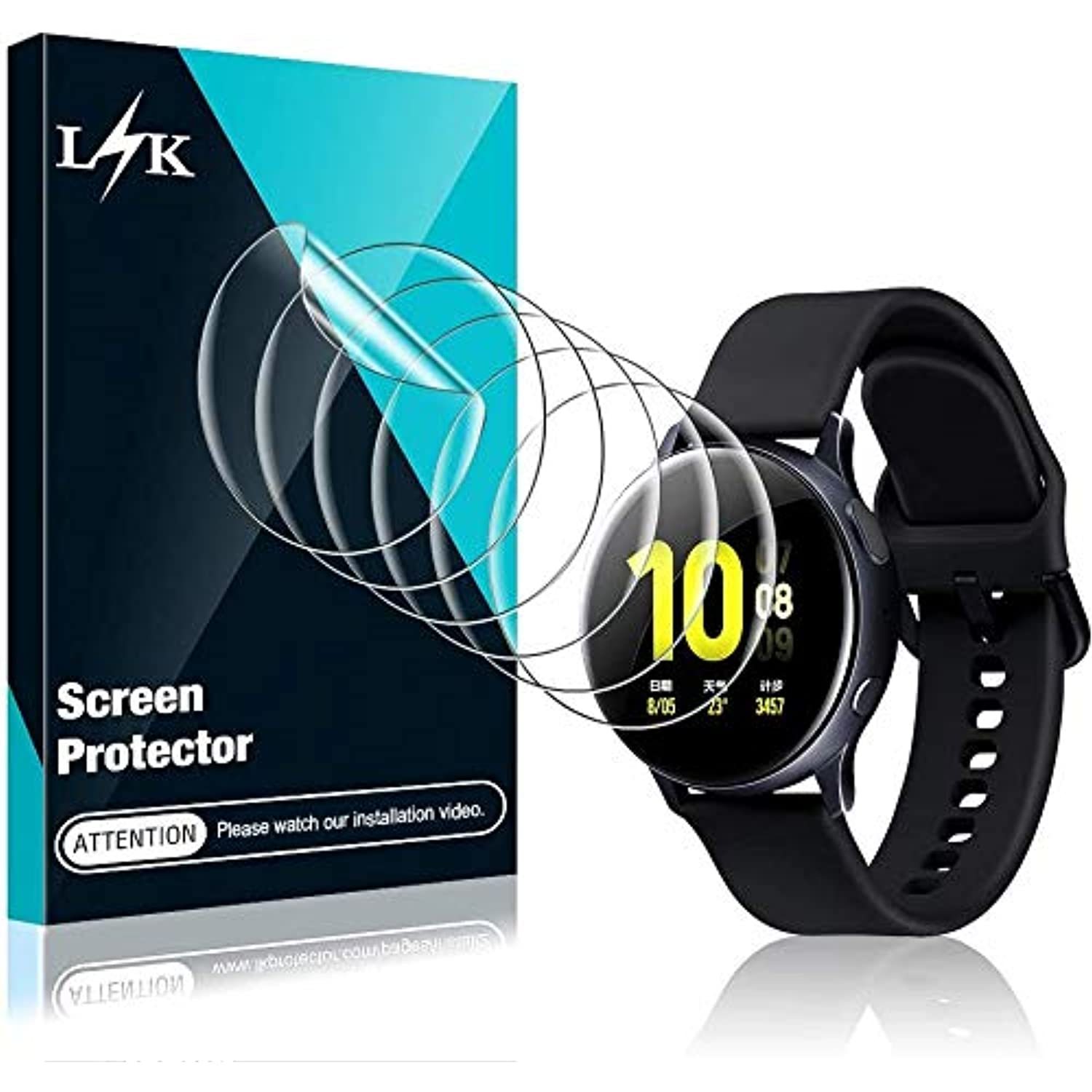 [6 Pack] Screen Protector For Samsung Galaxy Watch Active 2 40 Mm, [Max C..