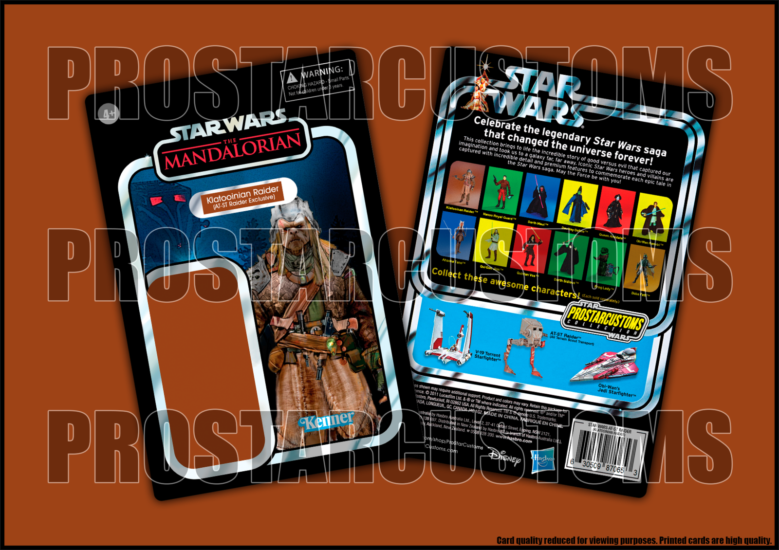 Custom Star Wars Mandalorian Inspired Klatooinian Raider AT-ST Cardback