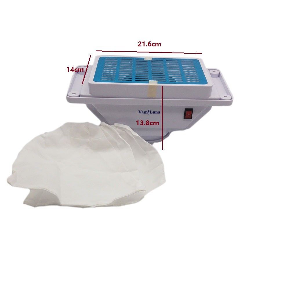 Manicure Table Nail Dust Collector 2 Bags Vacuum Cleaner Machine 25w Nail Tools Nail Art