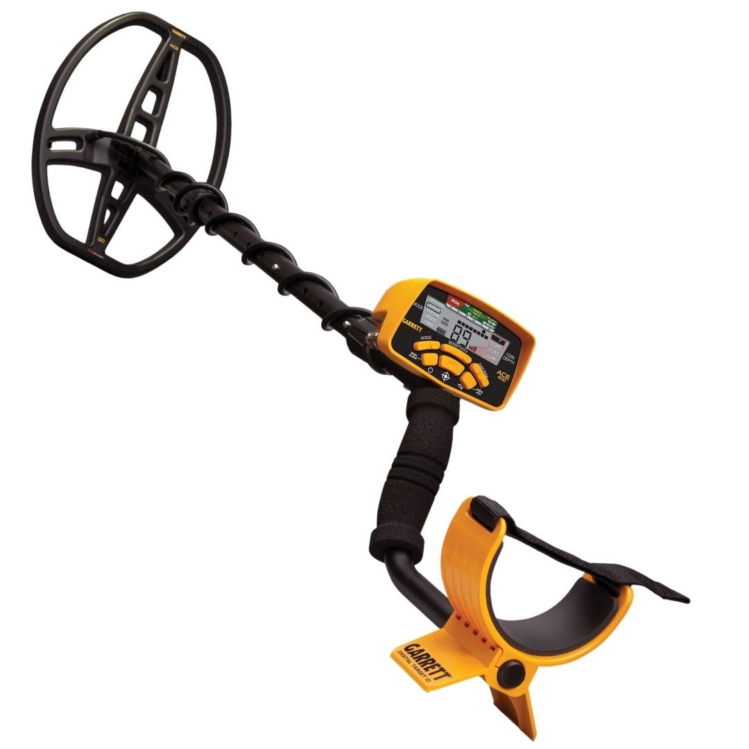 Garrett ACE 400 Metal Detector + Pointer + Digger + Gloves + Bag