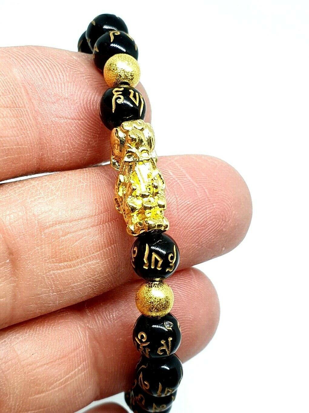 feng shui pixiu black obsidian bracelet