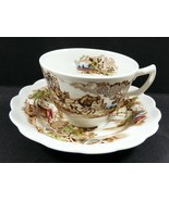 Ridgway Potteries Catching Mail Soup Tea Cup &amp; Saucer set Staffordshire ... - $25.74
